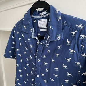 Short Sleeve Patterned Button Up